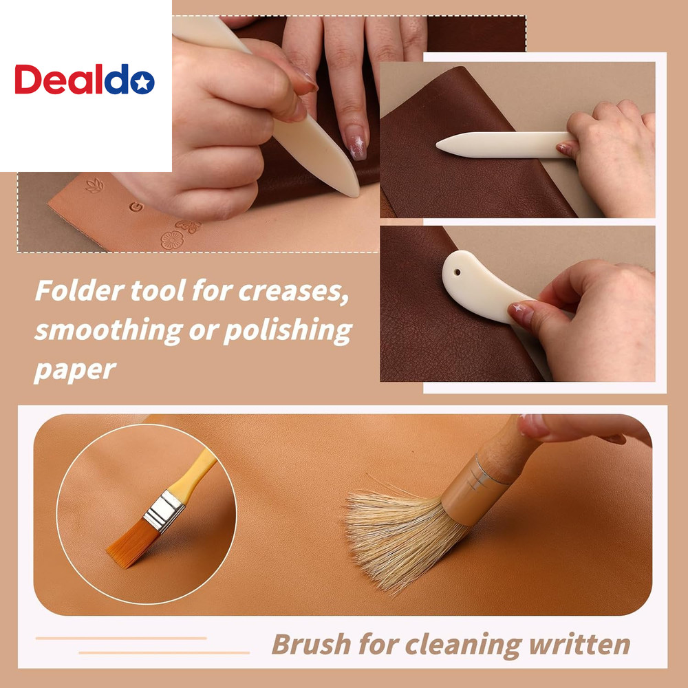 49 Pcs Book Binding Kits for Beginners Hand Bookbinding Tools Bookbinding Suppli