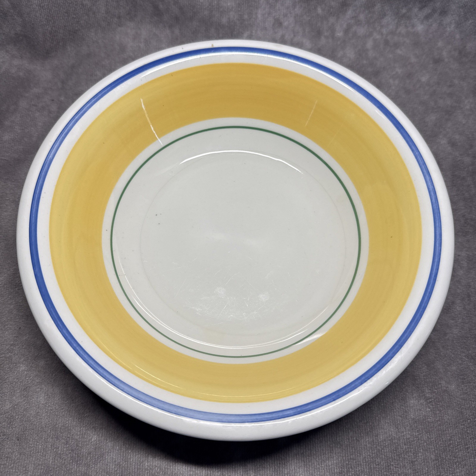 2 Maxam 8" Hand-Painted Striped Bowls Made in Italy Microwave Dishwasher Safe