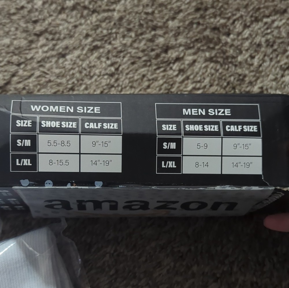 CHARMKING Compression Socks L/XL White Graduated Compression Machine Washable