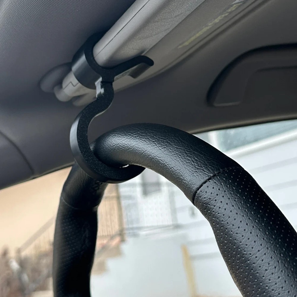 Steering wheel sun visor display holder clip universal for Quick release hook