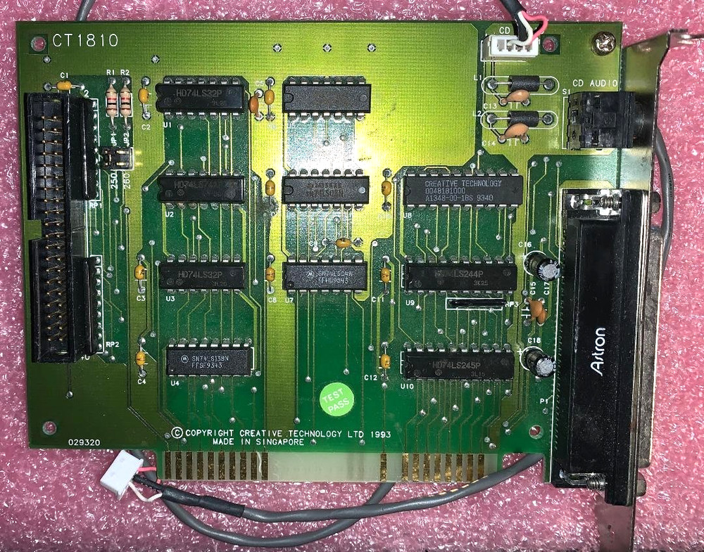 CREATIVE TECHNOLOGY MODEL CT1810 ISA CD-ROM CONTROLLER ***SHIPS FROM USA***