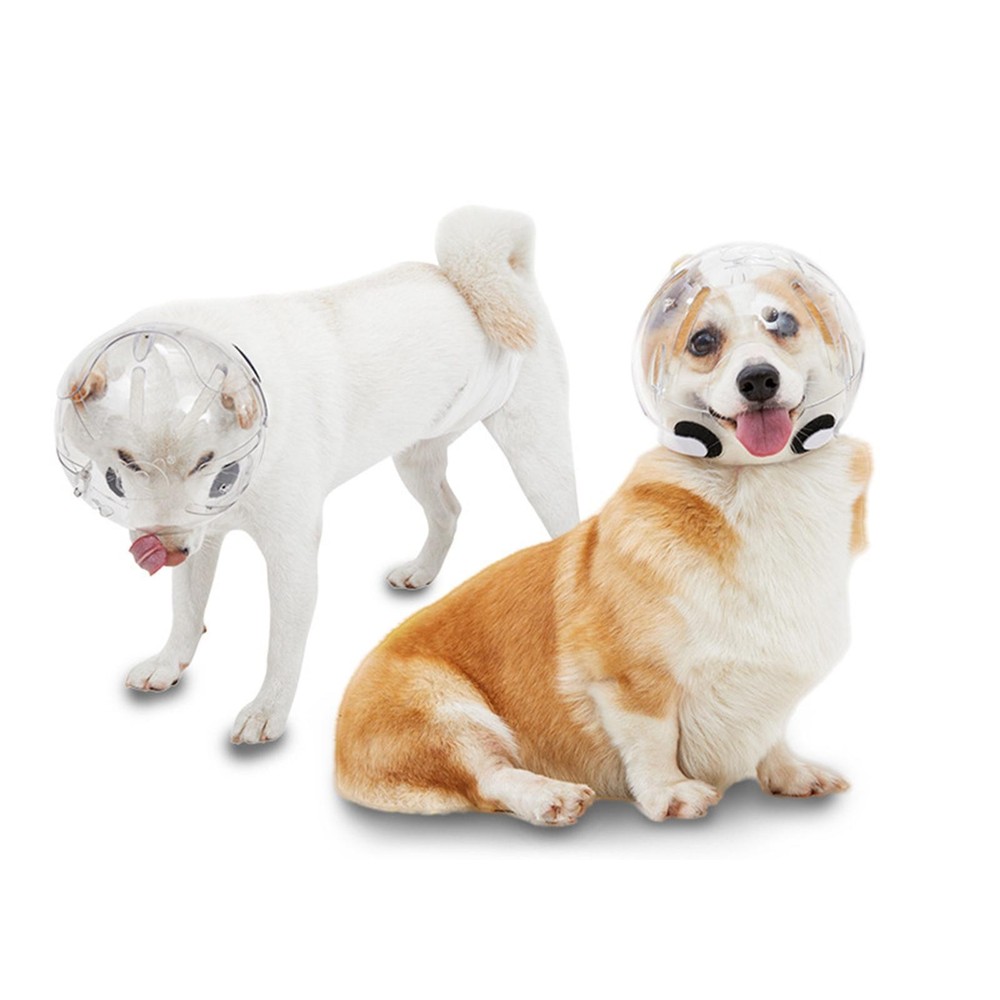Dog Muzzle Transparent Protective Breathable Prevent Biting Pet Hood Cat Muzzle