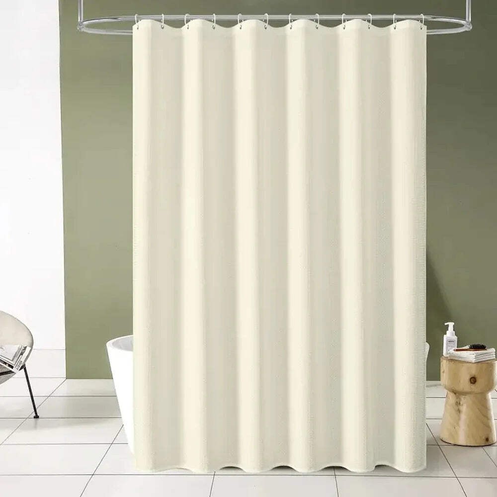 1pc Solid Polyester Shower Curtain 180*180cm Waterproof Bath Curtain for Bathroo