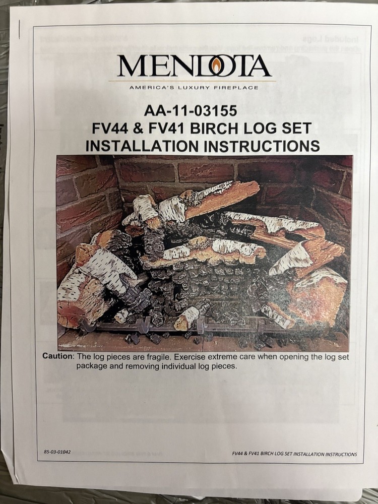 Mendota Birch Log Set AA-11-03155
