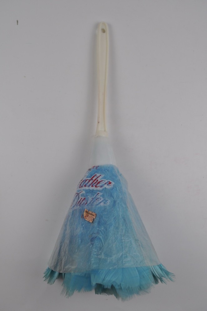 Vintage Feather Duster Blue Cleaning Dusting Prop