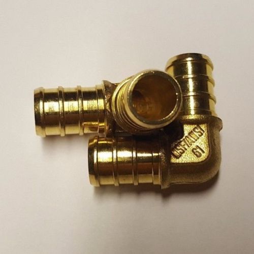 50 PIECES 1/2" X 1/2" PEX ELBOW - BRASS CRIMP FITTINGS (LEAD-FREE)