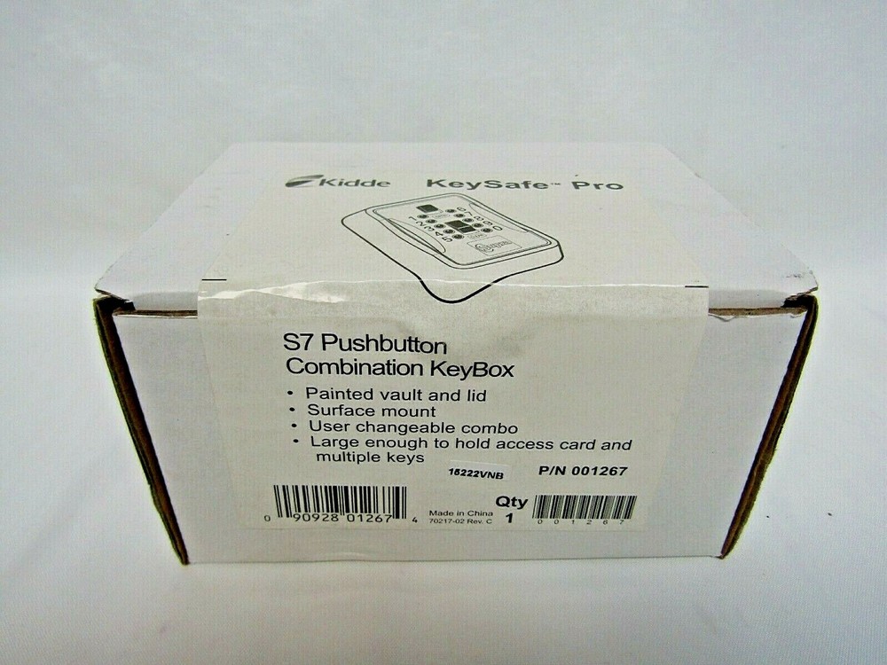 Kidde 001267 KeySafe Pro Multiple Key S7 Pushbutton Combination Key Box SEALED