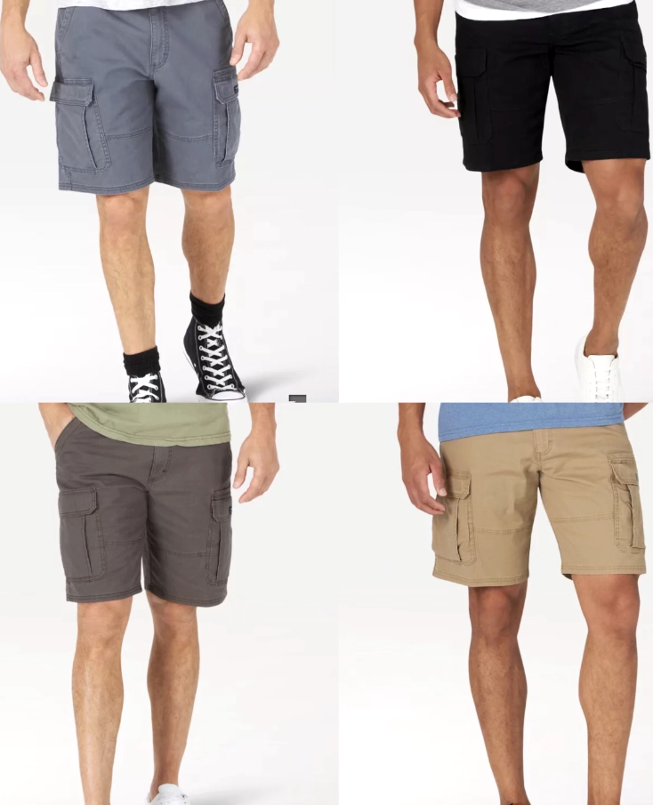 Men's Wrangler Cargo Shorts w Stretch Relaxed Fit CHOOSE SIZE 8 DIFFERENT COLORS