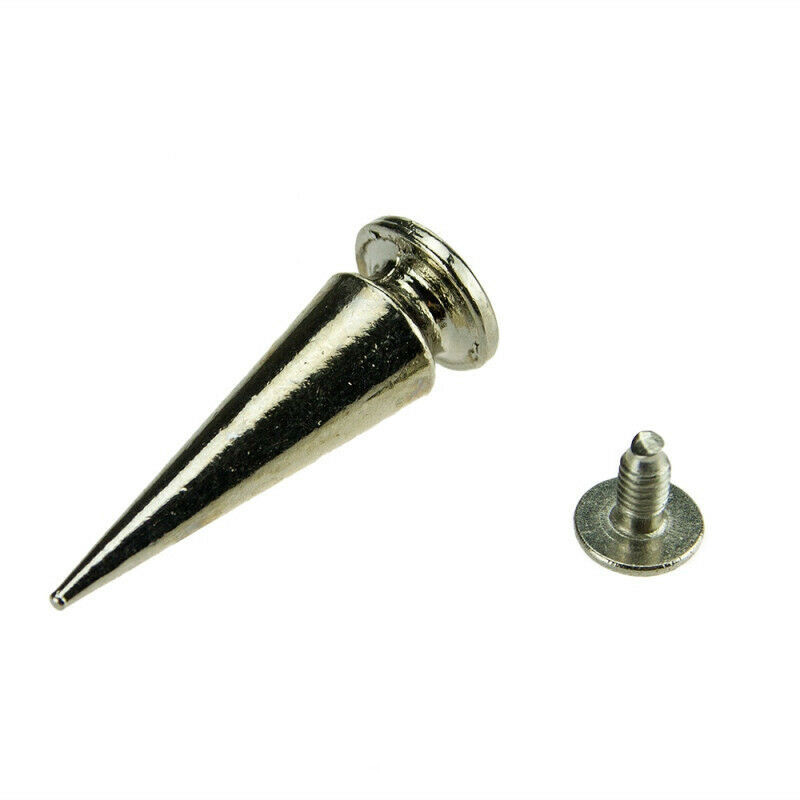 26mm Punk Cone Metal Spikes Rivets Studs Screw Back for Clothing Jacket Leather