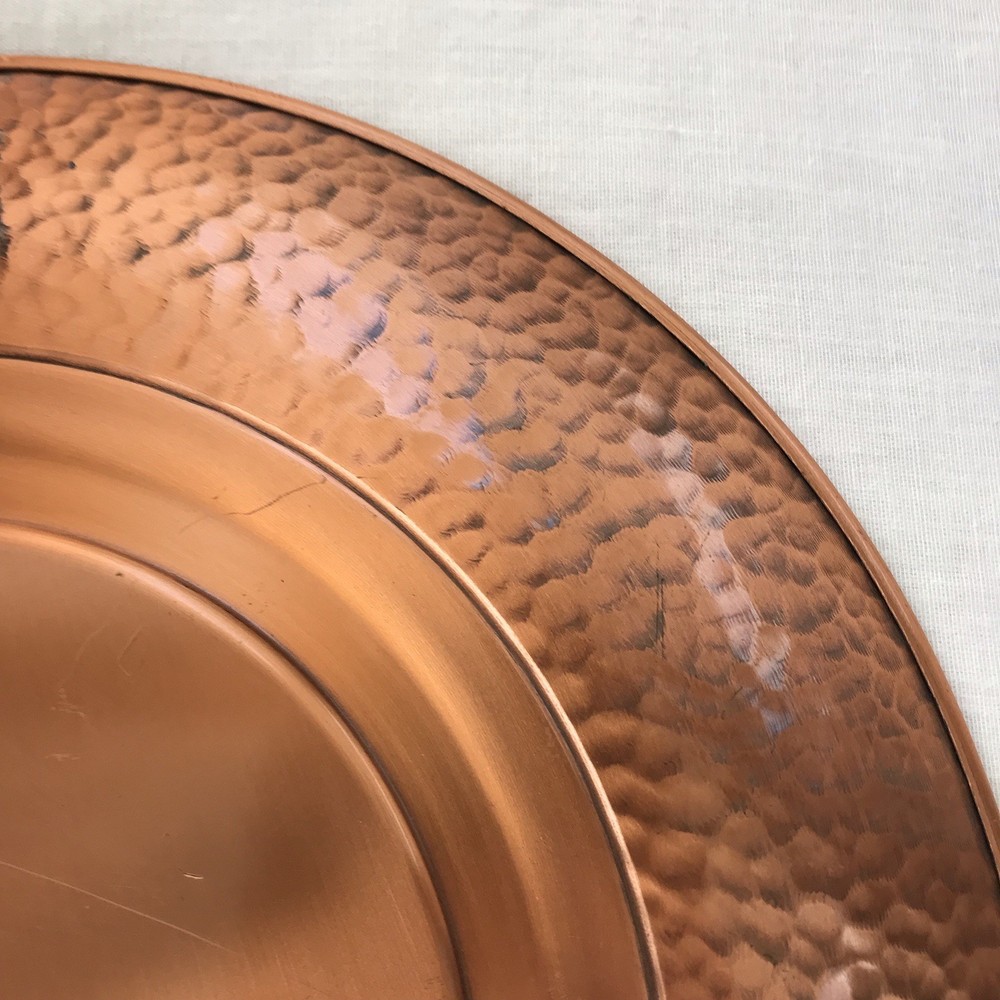Vintage Solid Copper Plate Canada Leaf By Fantasy CopperWare Solid Decorative