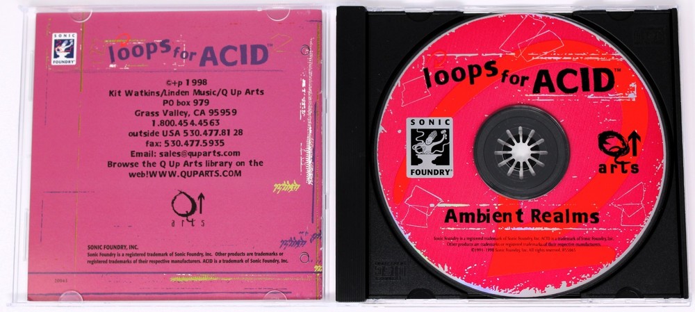 Sonic Foundry Kit Watkins Ambient Realms Loops For Acid Library Sampling CD