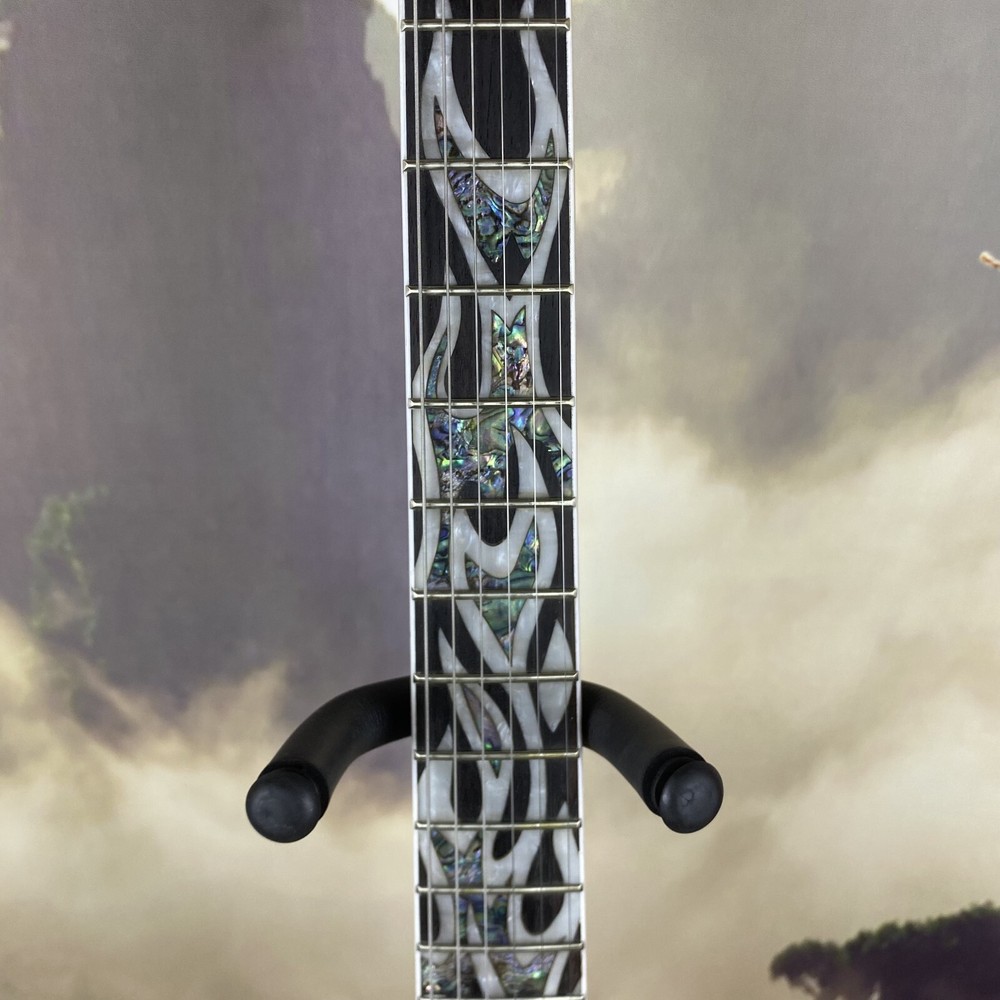 Custom 6 String Electric Guitar Gold Hardware Flame Maple Shell Abalone Inlay