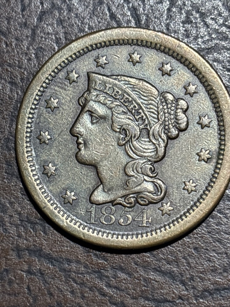 1854 Braided hair Large Cent