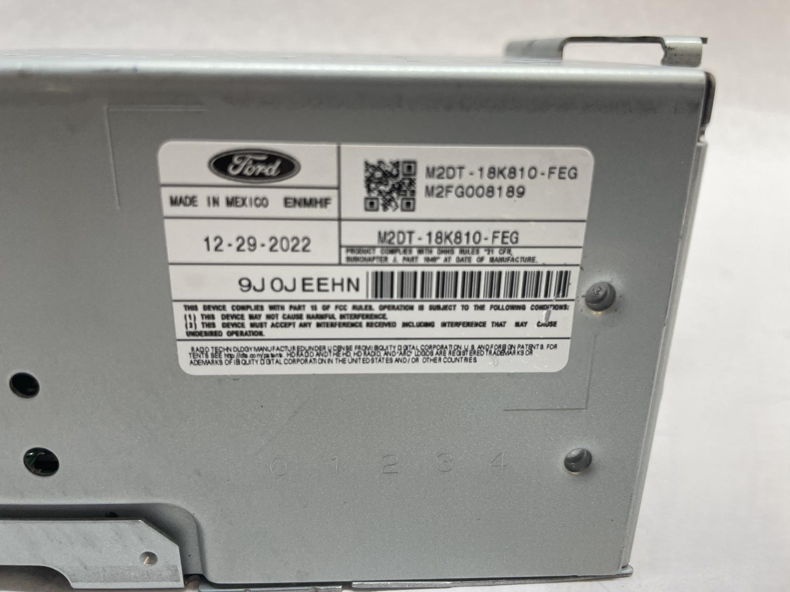 2023 FORD BRONCO RADIO RECEIVER OEM M2DT-18K810-FEG AUDIO AV EQUIPMENT NTO