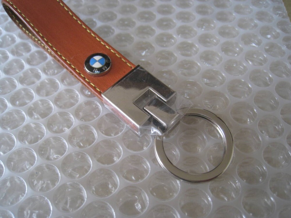 BMW keyRing Leather novelty Brown New