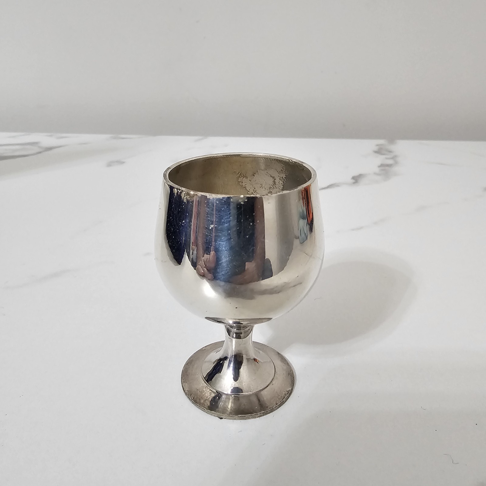 Silver Plated Goblets Set of 6 Small Sherry Cups 2.25" Velvet Case Vintage