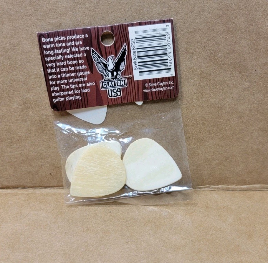 Clayton Exotic Picks 3 Pack Sleek Bone