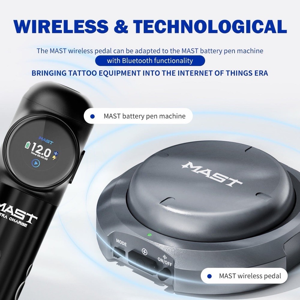 Mast Racer Pro BUNDLE - Extra Battery + Charging Base + Wireless Foot Pedal
