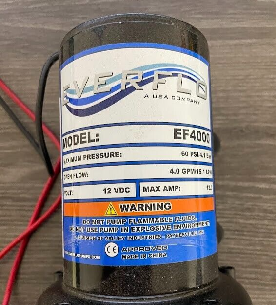 EF4000 4.0 GPM Diaphragm Water Pump EVERFLO