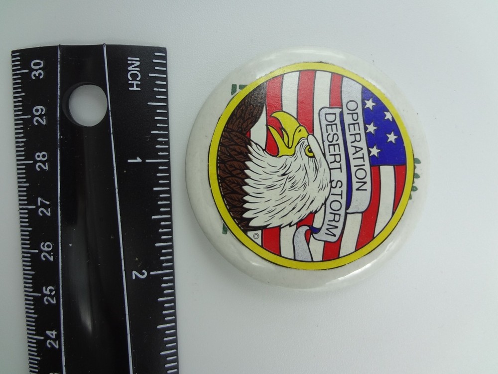 Operation Desert Storm Sticker on a Pinback Pin Button
