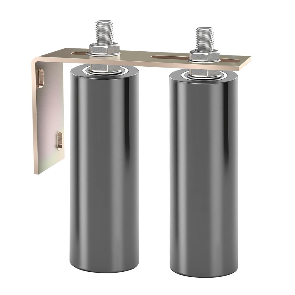 6" Slide Gate Guide Roller with L-Bracket, Adjustable Width 2.4", UHMW Nylon ...