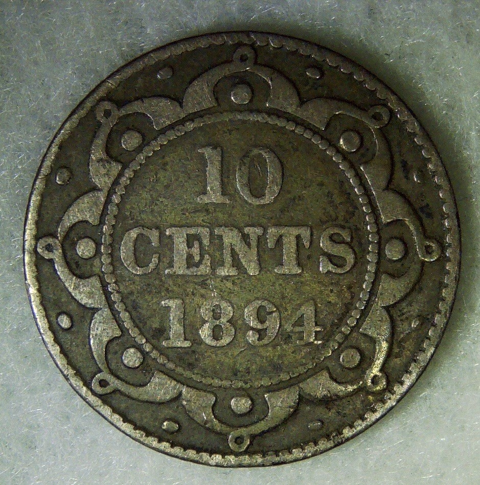 1894 Newfoundland Ten Cent 10