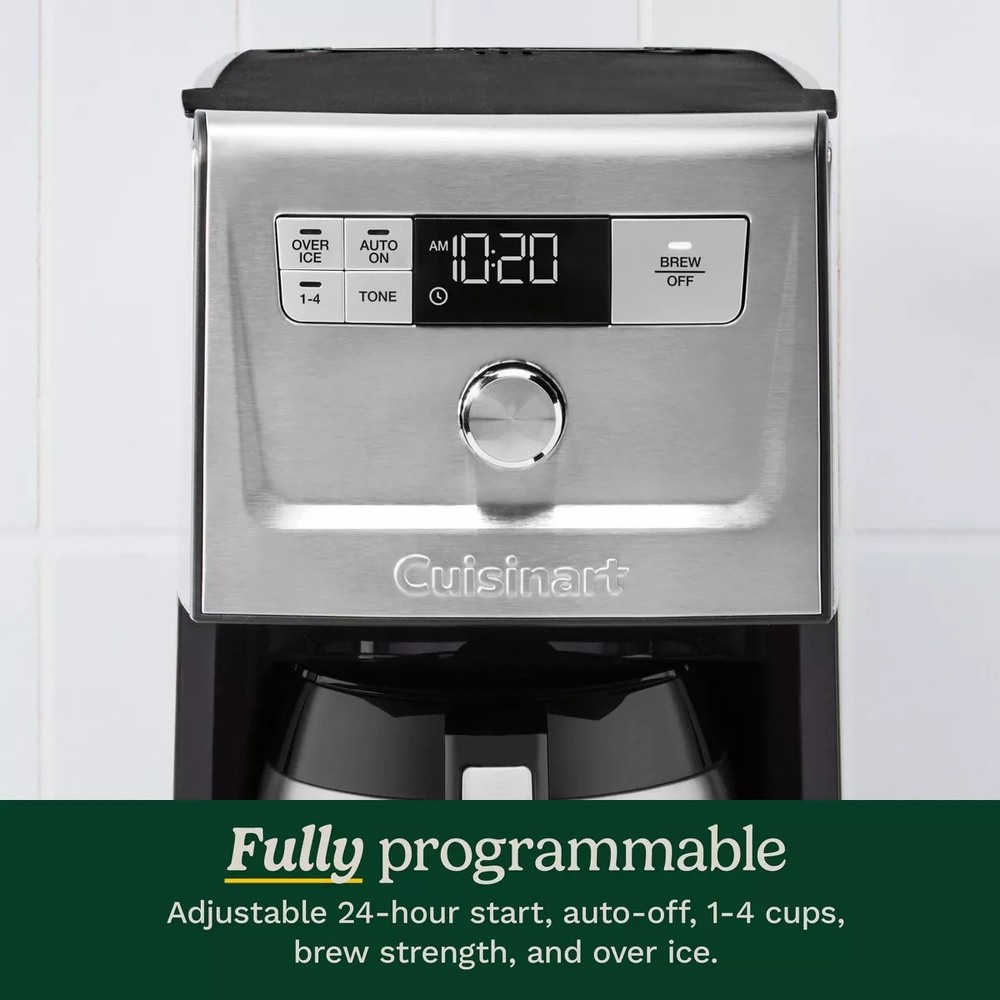 Cuisinart 12 Cup Programmable Thermal Coffeemaker Black/Silver DCC-3700
