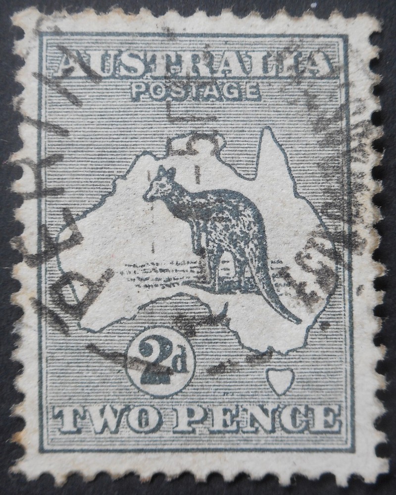 Australia 1913 Two Pence Kangaroo with PERTH postmark
