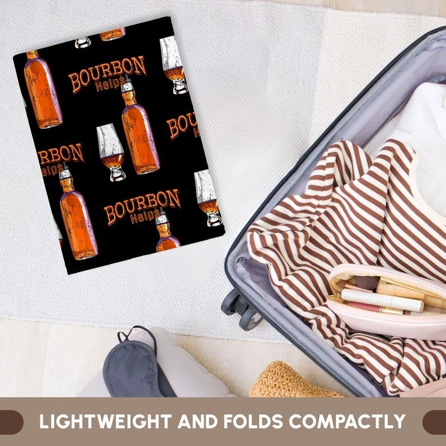 3dRose Bourbon Whiskey Funny Drinking Design Towel Macdonald Creative Studios