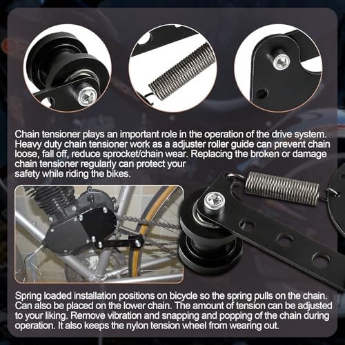 Spring Loaded Chain Tensioner for 49cc 66cc 80cc 2 Stroke Engine Motorized