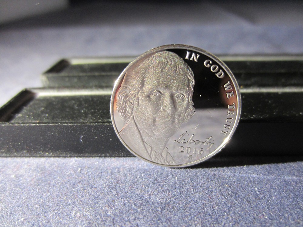 One 2016-S - Jefferson Nickels Deep Cameo Mirror Proof Upper Grading Range