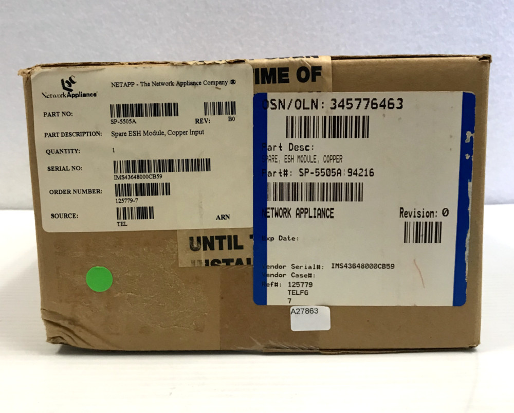 NetApp X5505A ESH Dual Copper-Copper Storage Switch Module For DS14 DS14MK2