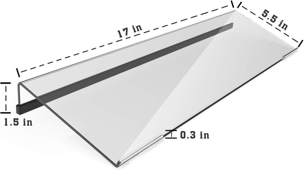 Acrylic Tilted Computer Keyboard Stand for Ergonomic Typing