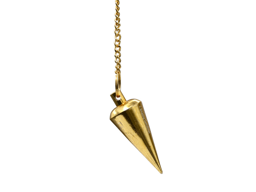 Metal Pendulum Gold Cone Long Point for Divination