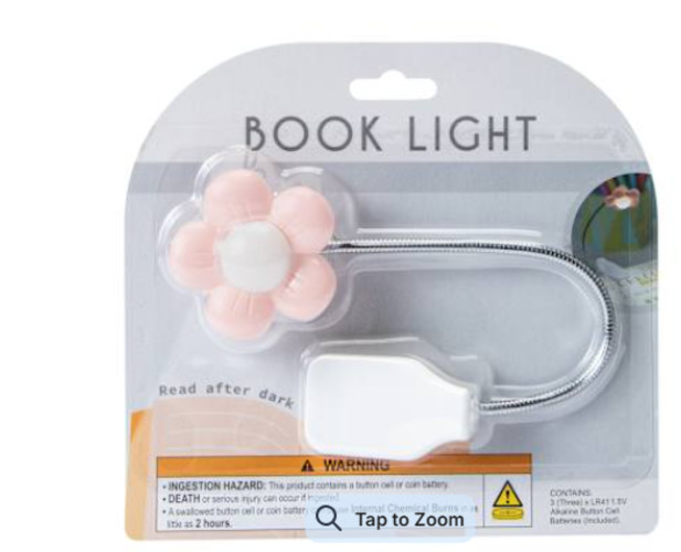 Battery Powered Book Light – Clip-On LED Reading Light – Random Style