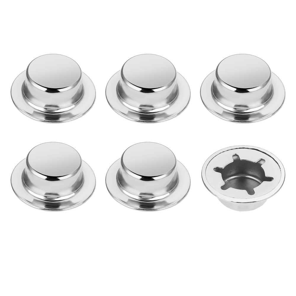 1/2 Push Nut Axle Cap, 6 Pack on Pushnut Cap Spring Inch, silver
