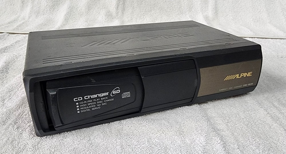 Alpine CHM-S630 CD Shuttle Compact Disc Changer Black - Untested w Blitz Safe