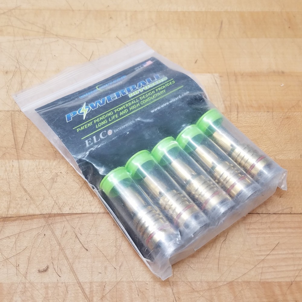 Wire Wizard WTP-ELD-PB-1 PowerBall Gass Diffuser, Thread-On, for 9mm Contact Tip