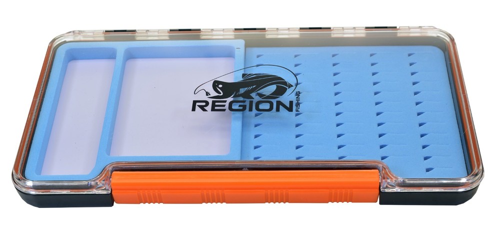 Thin Single Sided Fly Box, Magnetic Bays,  Waterproof & Compact, Midges, Dries