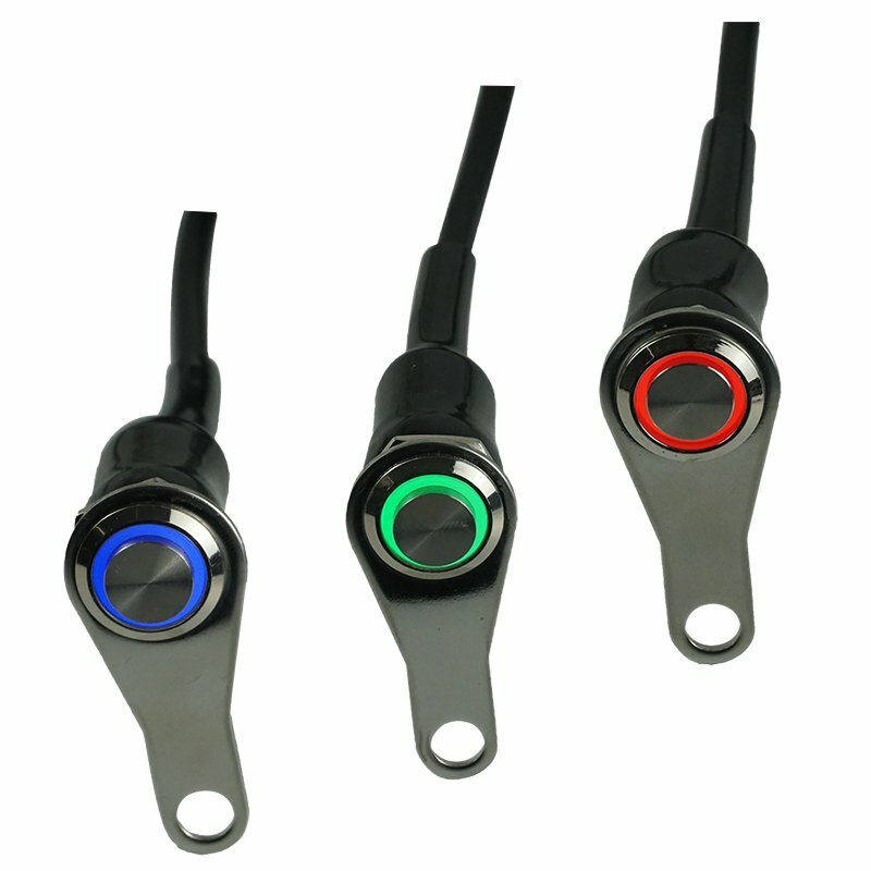 LED stainless steel bracket motorcycle horn switch handlebar waterproof button