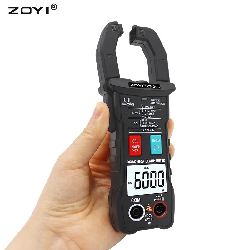 Digital Clamp Meter Professional 6000 Multimeter AC DC 600A Ohm Capacitance TEMP