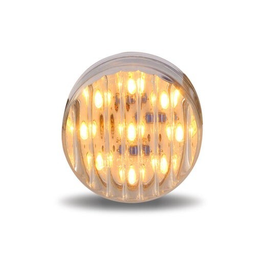 2" CLEAR AMBER RIBBED LED MARKER LIGHT