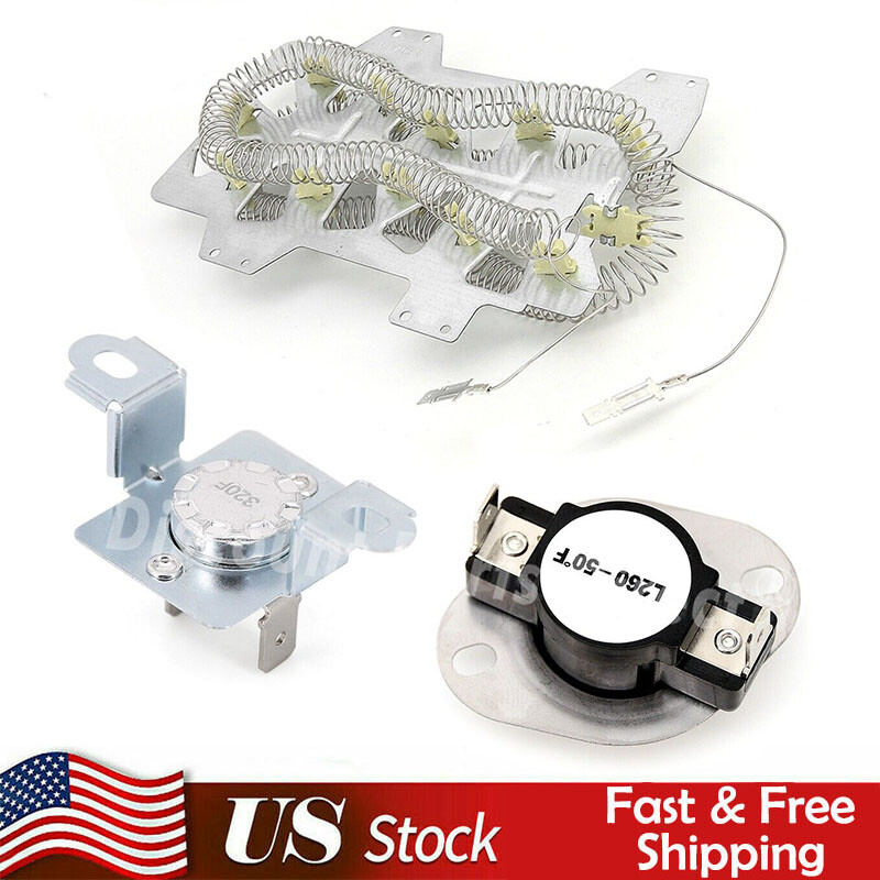 DC47-00019A Dryer Heating Element with DC47-00018A DC96-00887A fit for Samsung