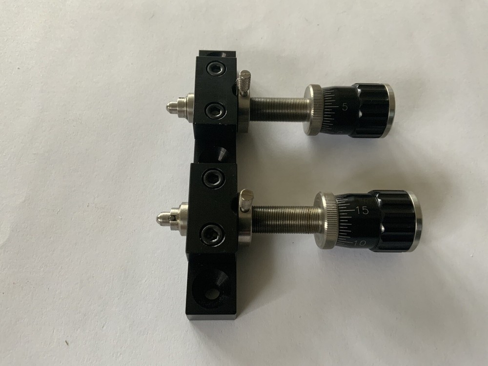 Dual Single Axis Precision Micro Position Units With Mounting Blocks