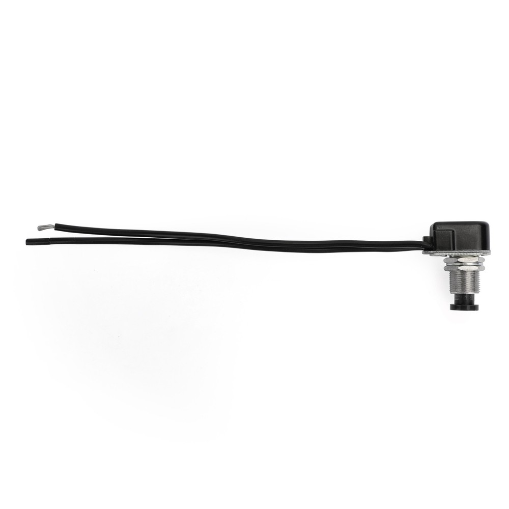 1* Normally Open Momentary Self-resetting Push Button Reset Switch w/Wire Black✨