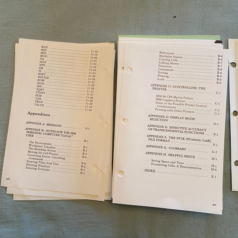IBM PC Computer Professional Multiplan Electronic Worksheet Microsoft 1983 V 1.1