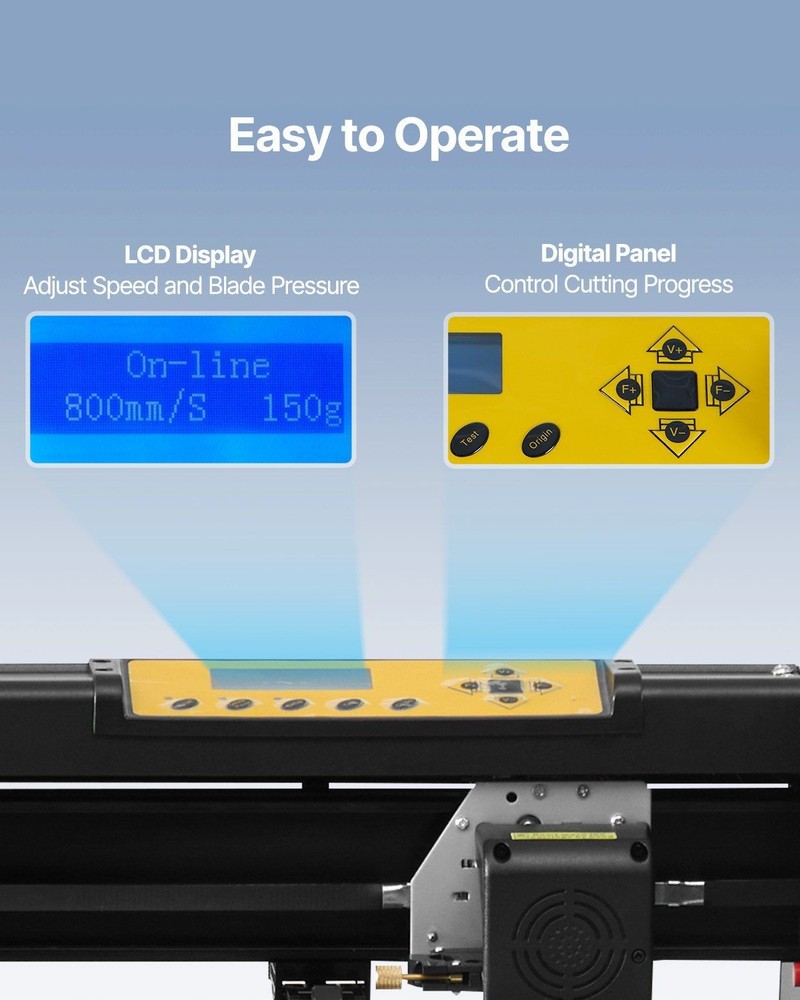 34Inch Vinyl Cutter Machine with LCD Display Signmaster Software Tools Bundle