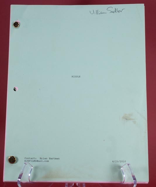 Riddle Movie Script William Sadler 2010