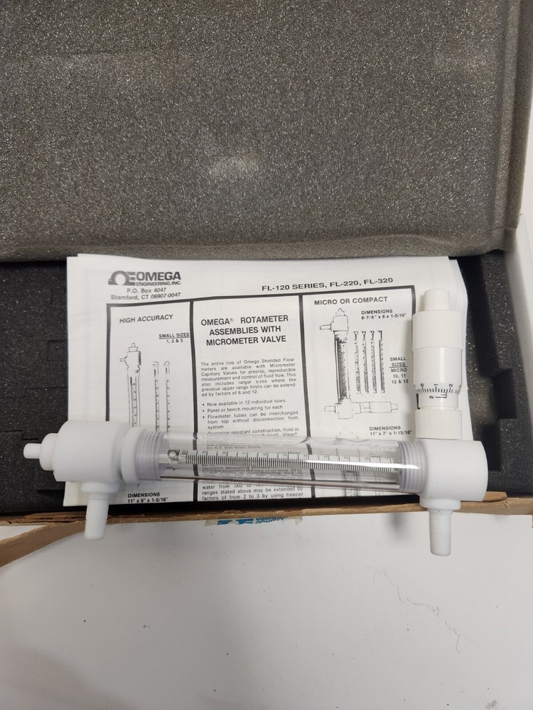 Omega Flowmeter With Micrometer Valve FL-320