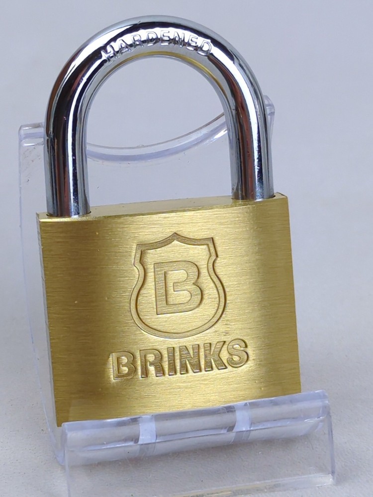 BRINKS Solid Brass Body KEYED LOCK, Weather Resistant, CUT RESISTANT to 2,400lbs